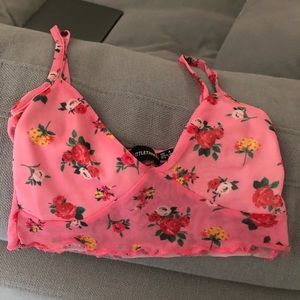 Pretty little thing pink crop top. Size 0